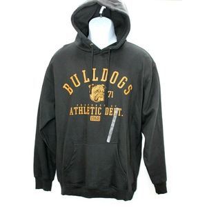 BULLDOGS Sweatshirt Hoodie Hood Men's Sz M Black OVB Old Varsity Brand NWT
